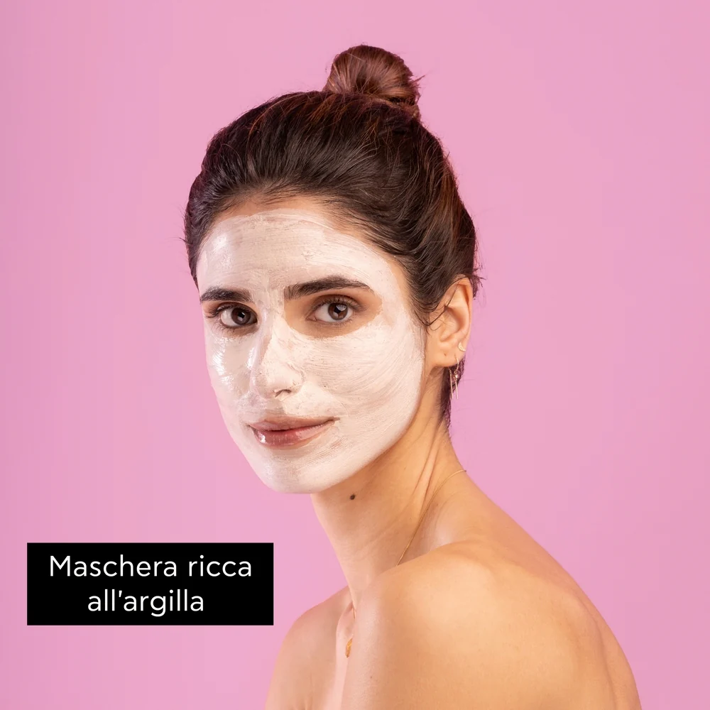 Express Beauty - Delikatna oczyszczająca maska do twarzy z różową glinką - Oczyszczająca maska do twarzy