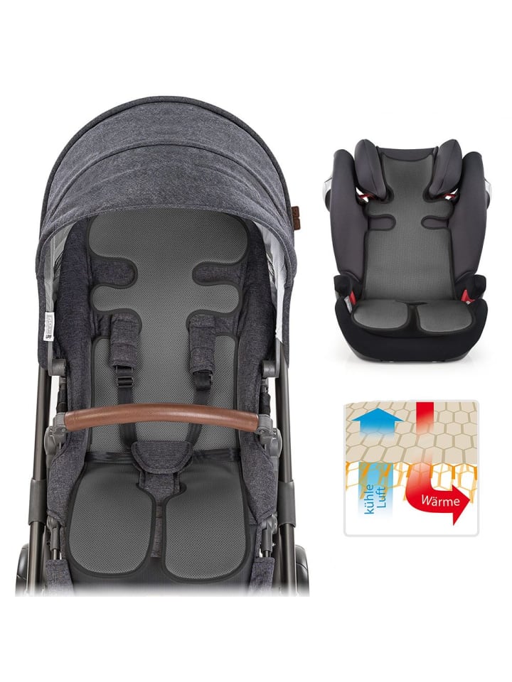 Zamboo Universal Sommer Sitzauflage für Kinderwagen, Buggy in grau,schwarz günstig kaufen onesize