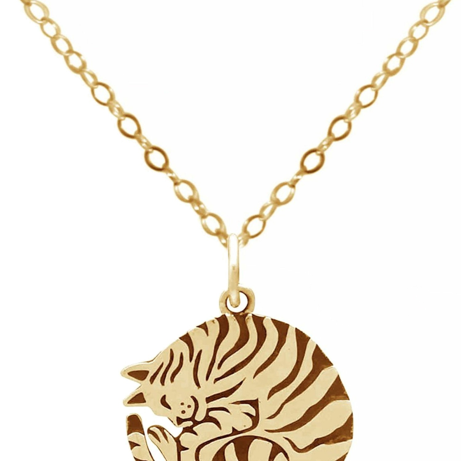 Kette mit Anhänger 'Curly Katze'