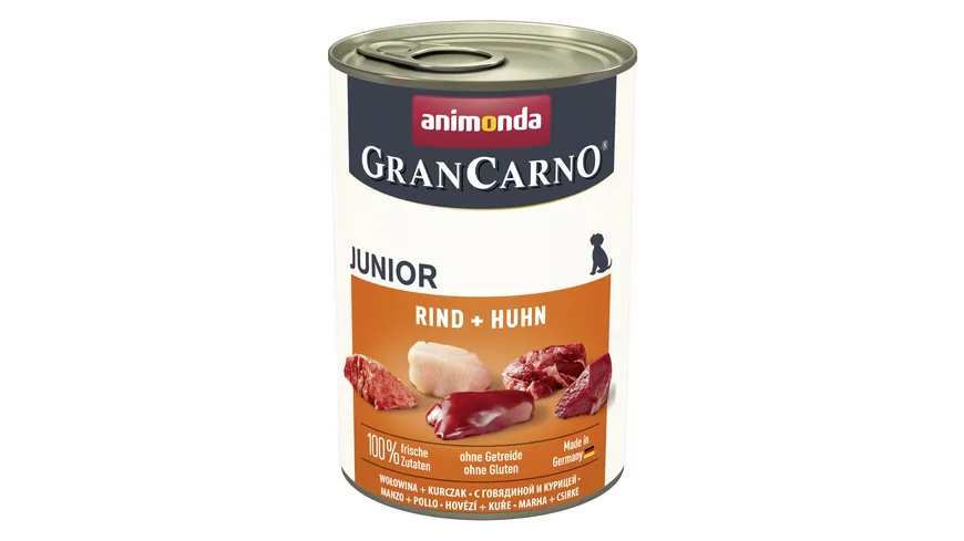 ANIMONDA Hundenassfutter GranCarno Junior Rind + Huhn 400 g