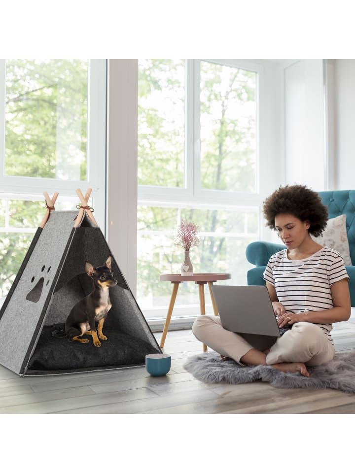 relaxdays Hundezelt in Dunkelgrau günstig kaufen onesize