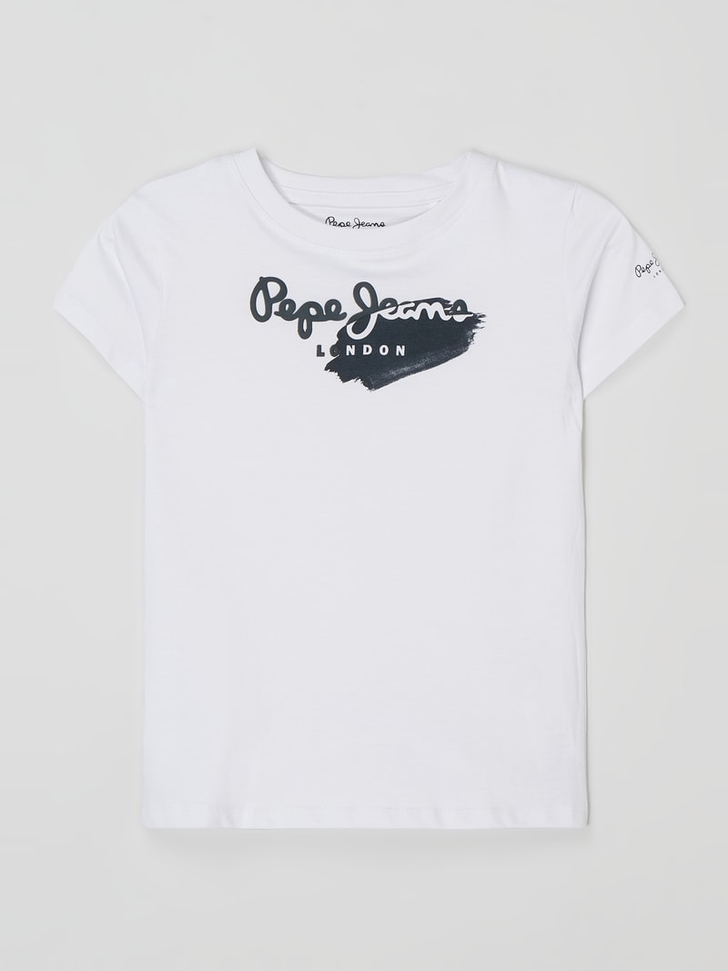 T-Shirt aus Baumwolle Modell 'Celio' in weiß