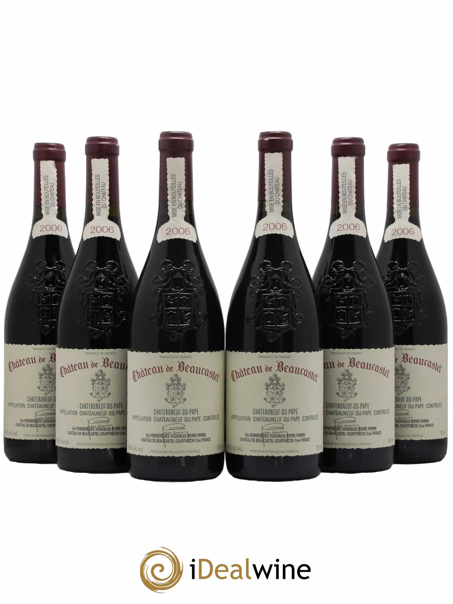 Châteauneuf-du-Pape Château de Beaucastel Famille Perrin  2006 - Lot de 6 Bouteilles