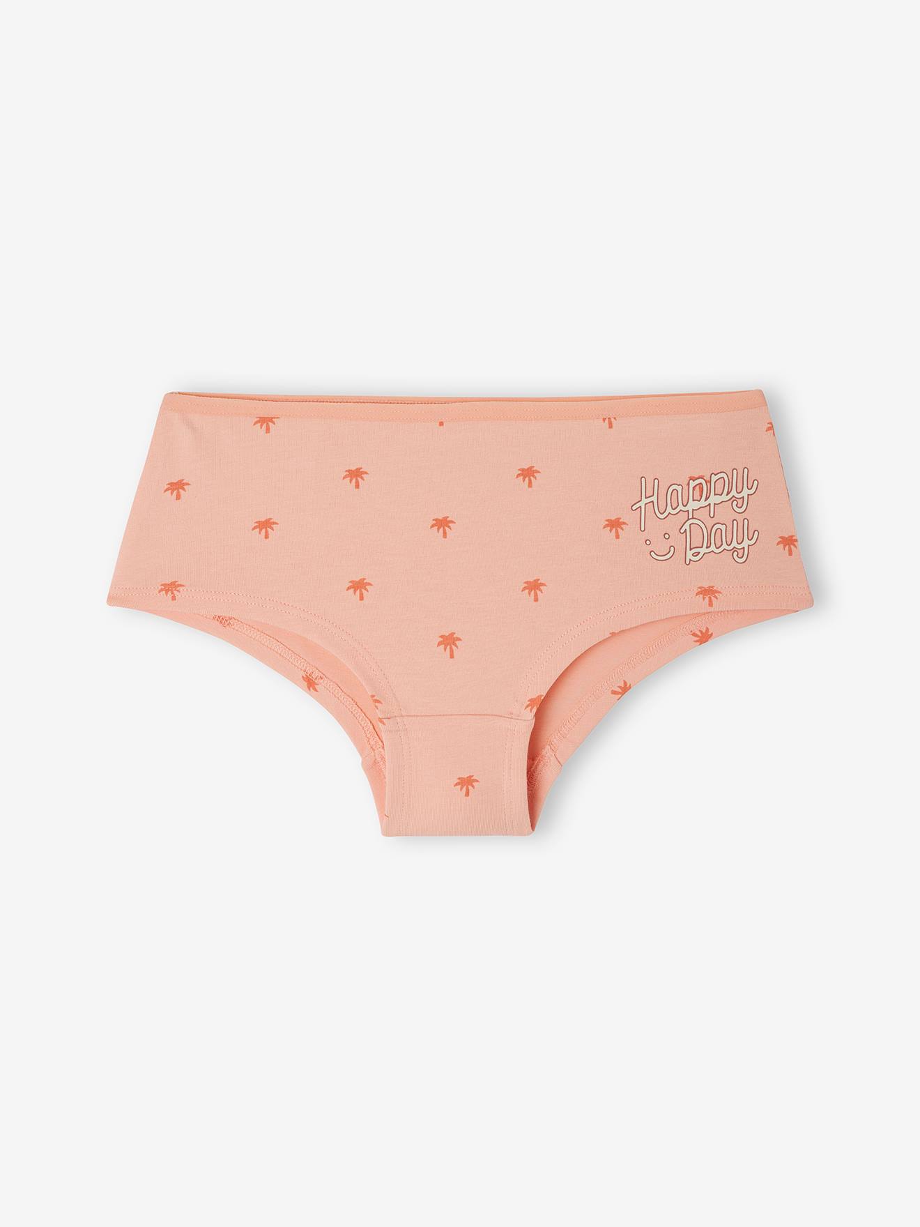 Vertbaudet 5er-Pack Mädchen Shortys mit Bio-Baumwolle - pfirsich