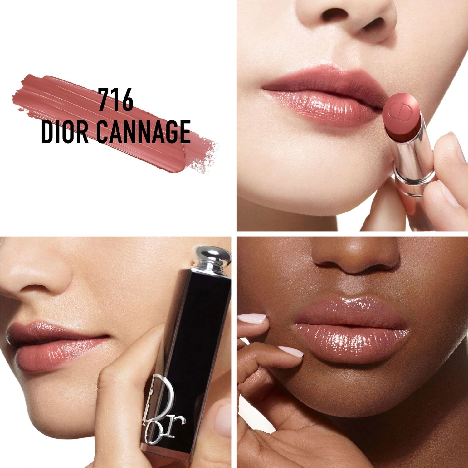 Pomadka DIOR Glossy Lipstick – Intensywny kolor – 90% składników pochodzenia naturalnego
