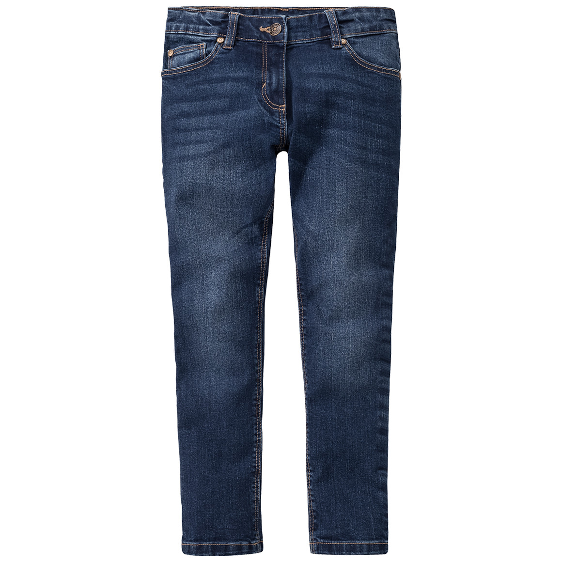 Mädchen Slim-Jeans mit verstellbarem Bund