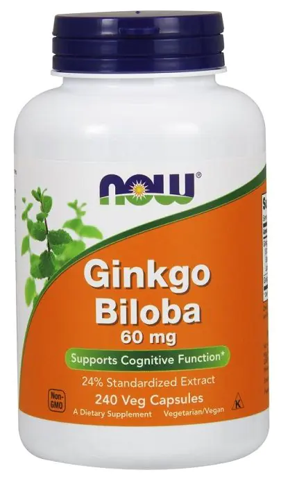 Now Foods Ginkgo Biloba 60 mg kapsule