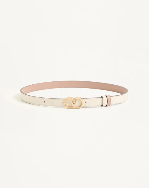 VLogo Signature omkeerbare riem van glanzend kalfsleer, 20 mm