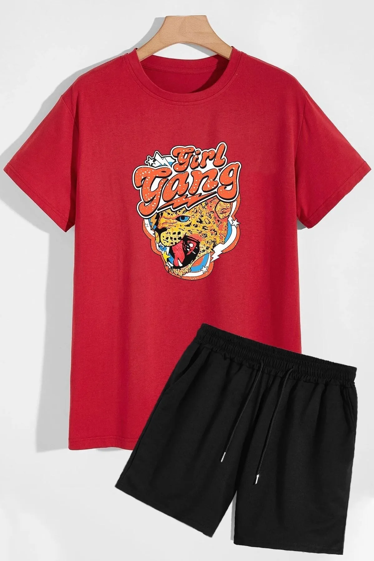 trendypassion  Girlgang Shorts T-Shirt-Trainingsanzug-Set