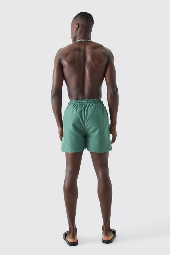 Kurze Man Badehose mit Paspeln