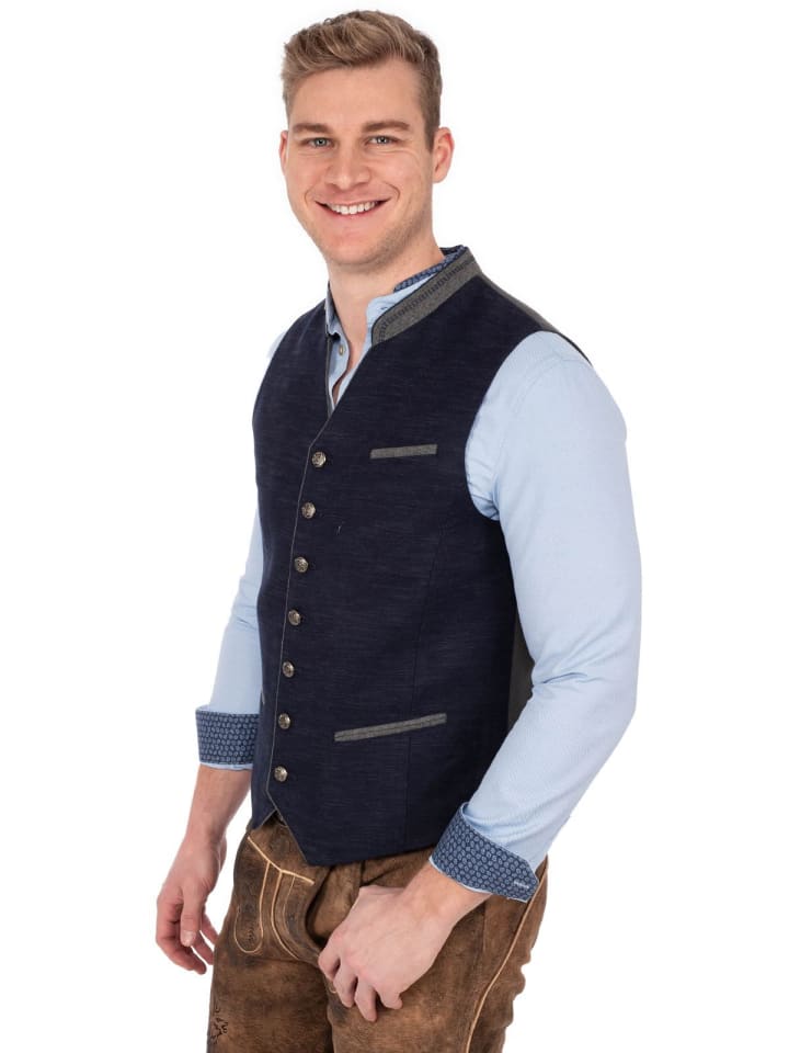 Spieth & Wensky Weste DIEGO in dunkelblau günstig kaufen