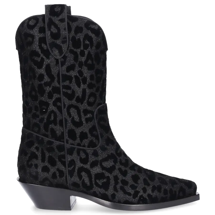 Dolce & Gabbana - Cowboystiefel GAUCHO Samt - schwarz