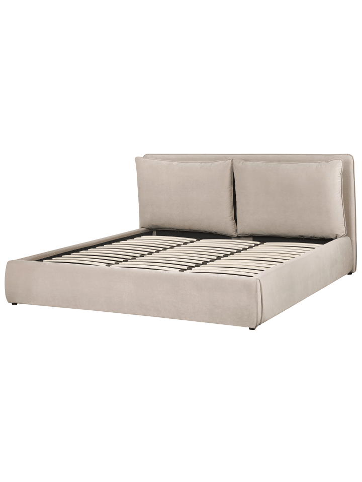 Beliani Doppelbett BAJONNA in Beige - (W) 204 x (H) 102 x (L) 235 cm günstig kaufen onesize
