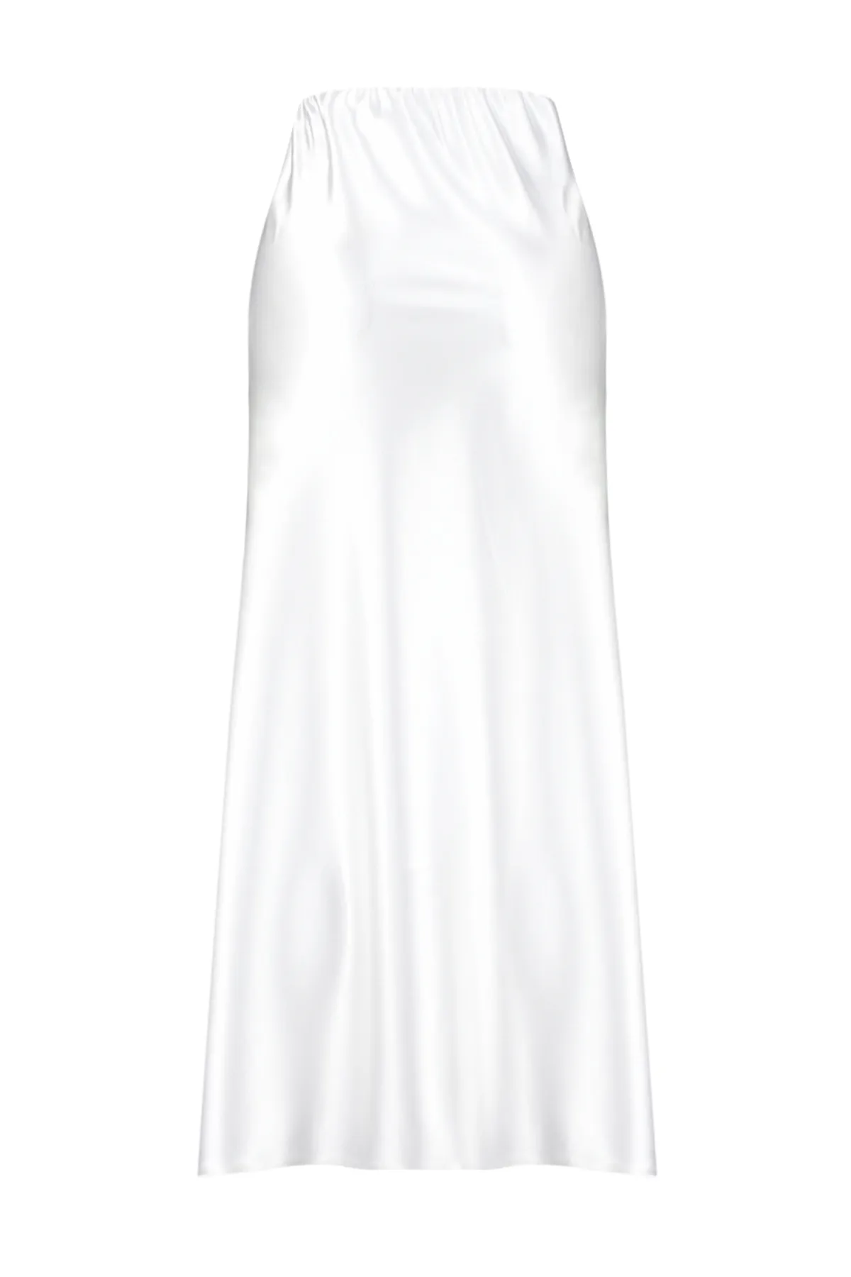 Trendyol Collection  Maxirock aus Satin in Ecru mit Fischmuster - TWOSS24ET00120