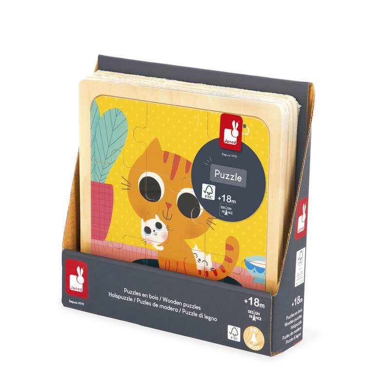 Puzzle chat peanut 9 pièces Janod