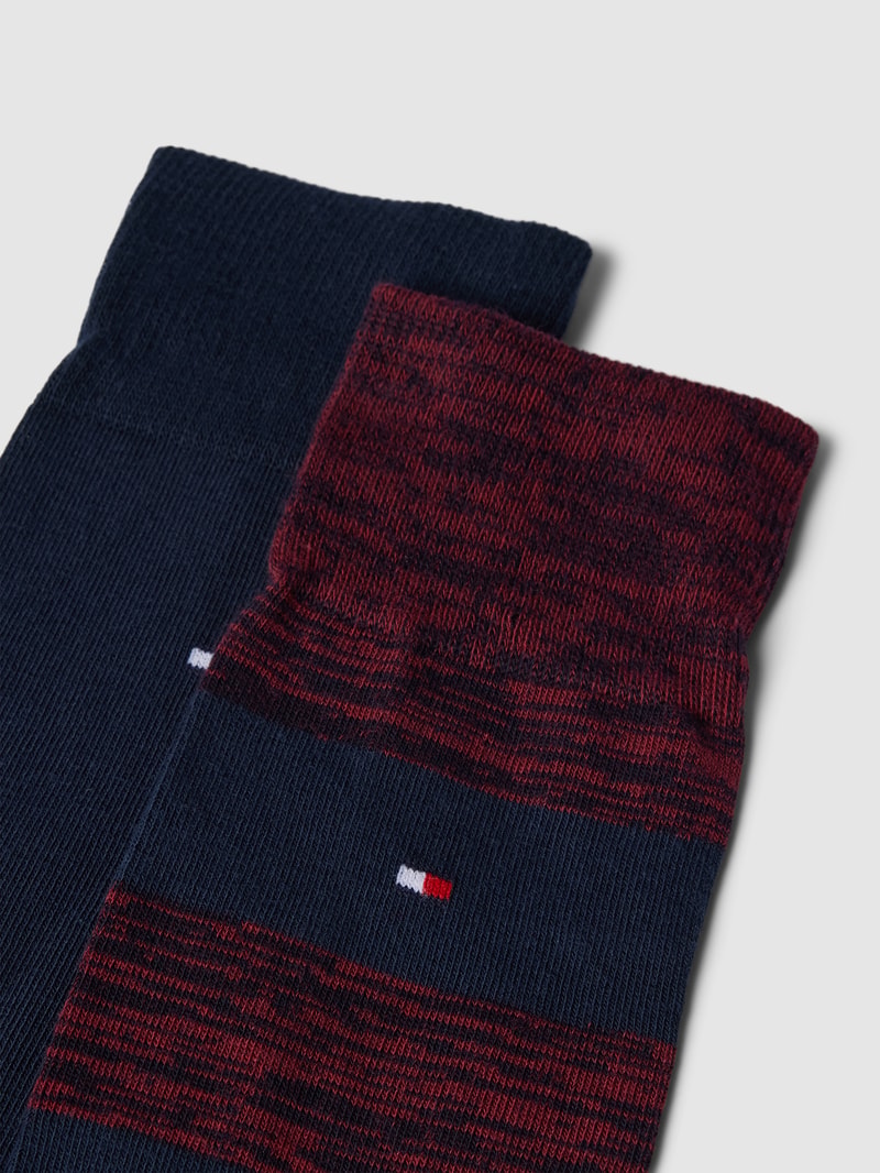 Socken mit Label-Details im 2er-Pack in bordeaux rot