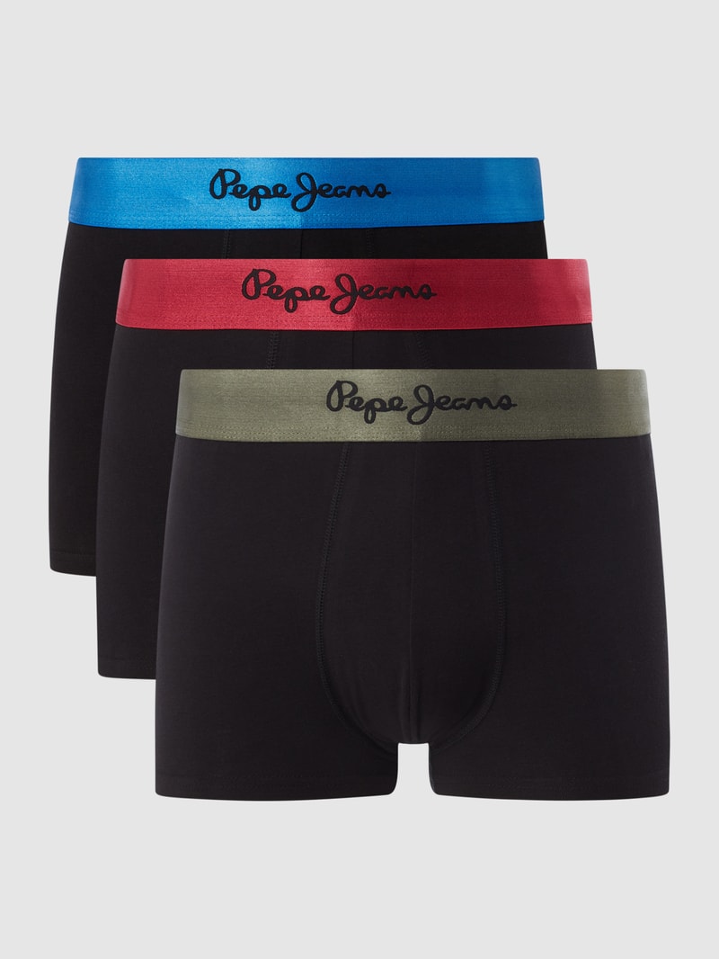 Trunks mit Stretch-Anteil im 3er-Pack in schwarz