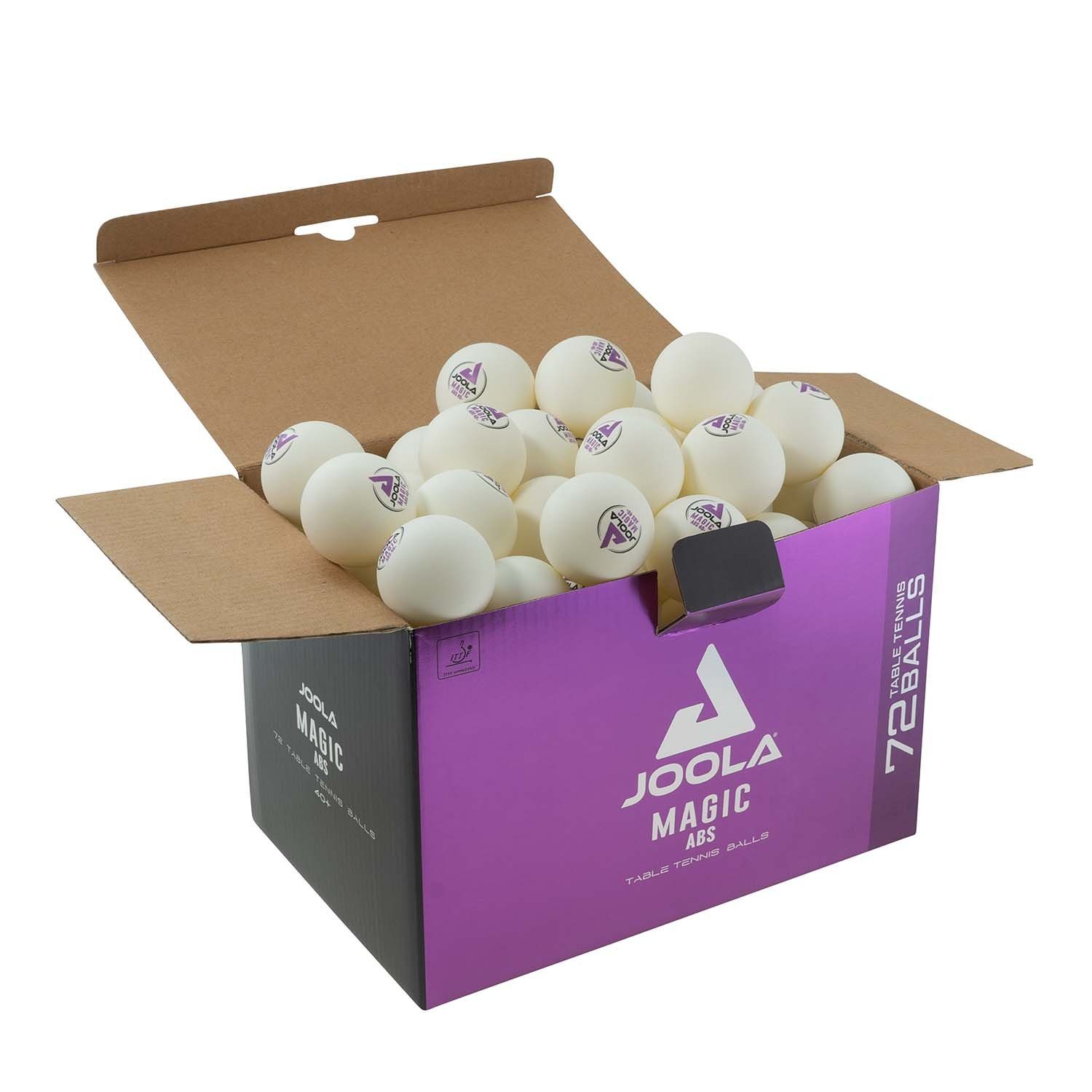 Joola Tischtennisball Tischtennisbälle Magic ABS 40 72 Stück weiß, Tischtennis Bälle Tischtennisball Ball Balls