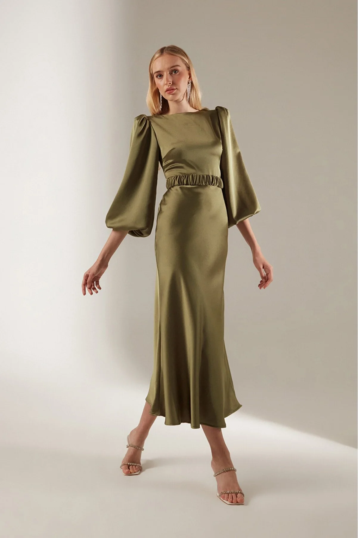 BETTY & SAM  Heleny Special Design Khaki-Verlobungskleid