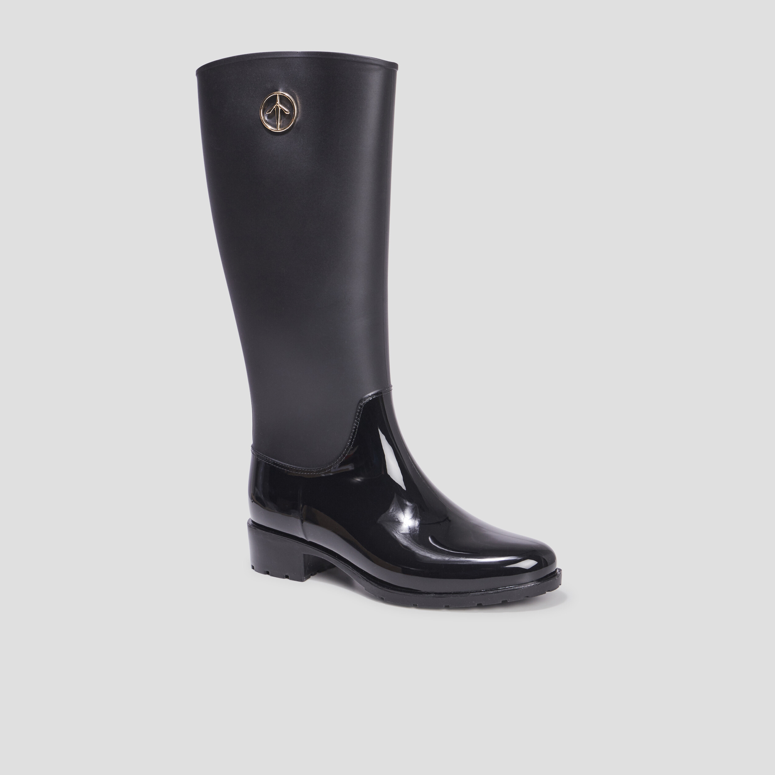 Bottes de pluie cavalières Mosquitos noir femme | La Halle