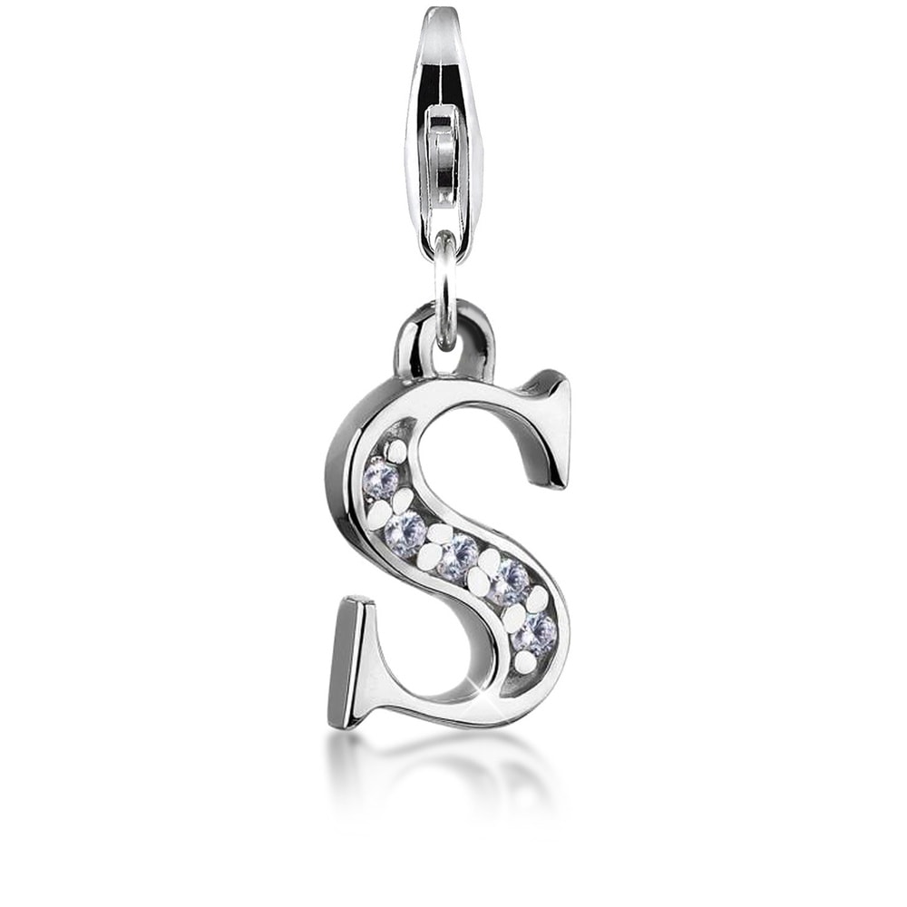 Nenalina Nenalina Amulette Charm lettre Pendentif individuel et personnalisé en argent 925 Pendentif