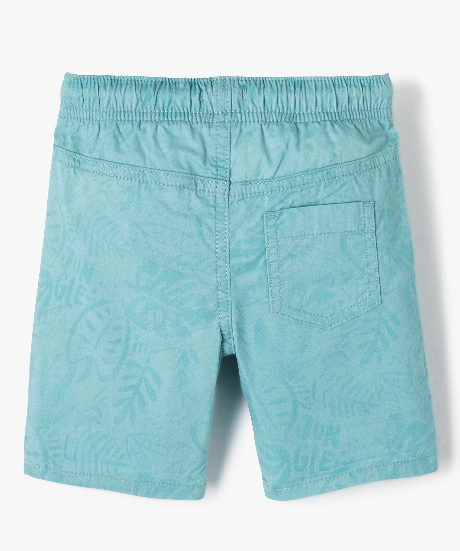 Bermuda bébé Garçon en toile à taille élastiquée bleu | GEMO