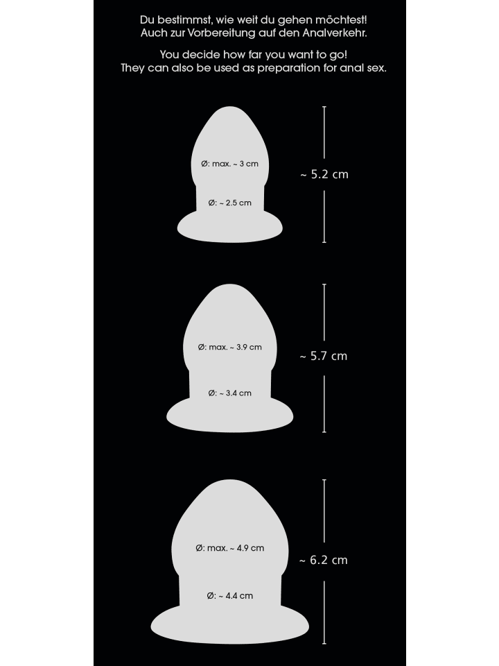 You2Toys Analplug Anal Stretching Plug Kit in schwarz günstig kaufen 6 cm