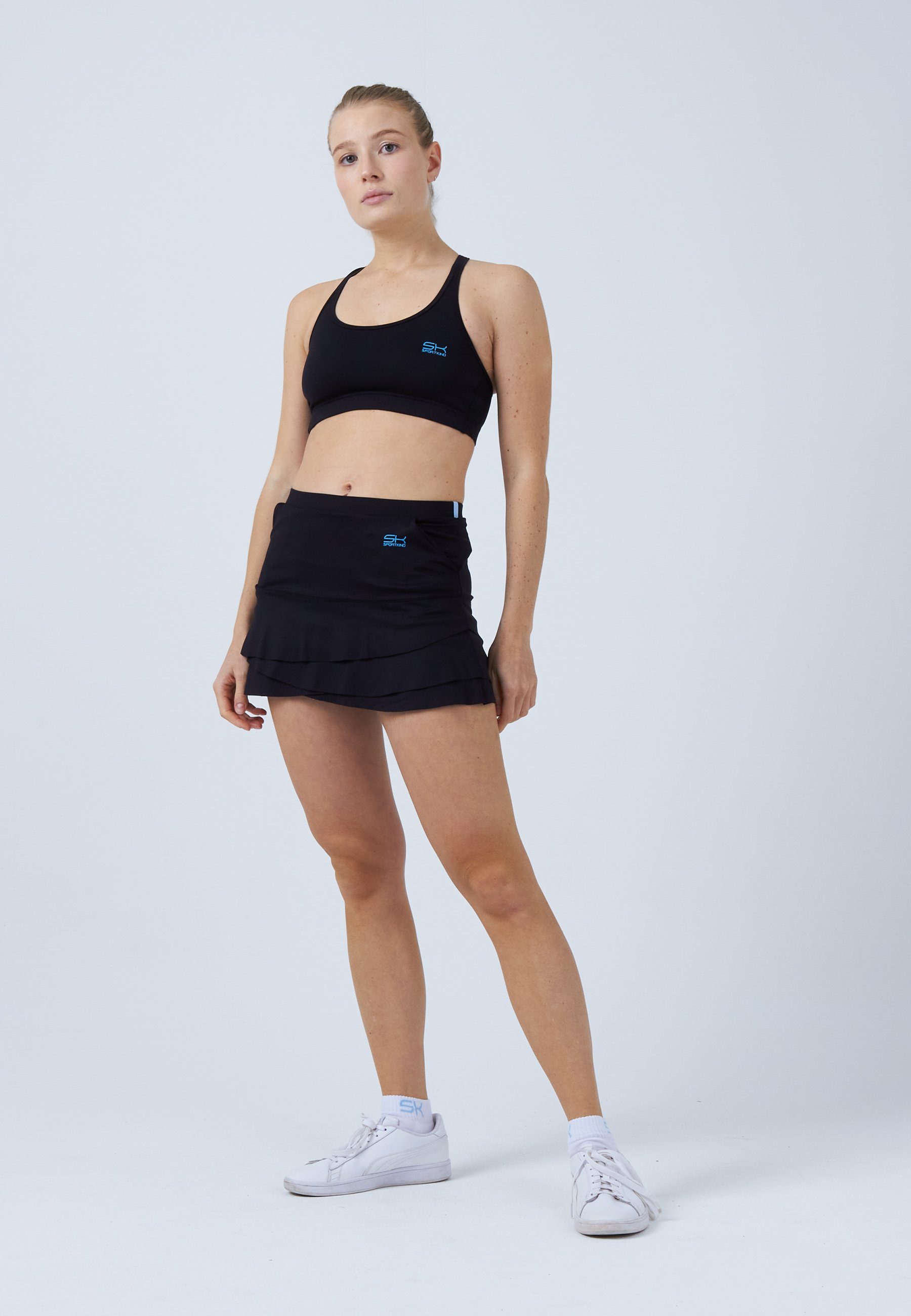 SPORTKIND Tennisrock Tulip Tennis Rock Skort Mädchen & Damen schwarz