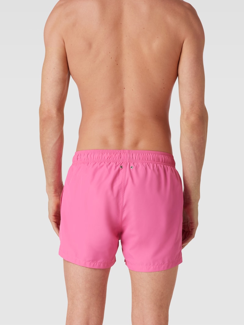 Badehose mit Logo-Print in pink