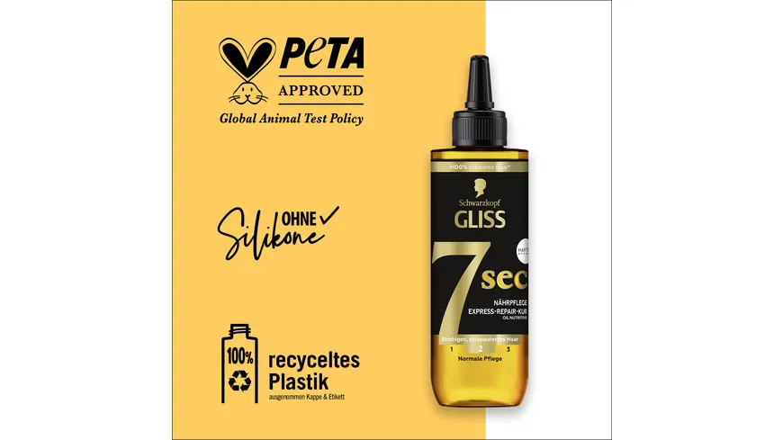 GLISS KUR 7 Sekunden Express-Repair-Kur Oil Nutritive 200 ml 200 ml