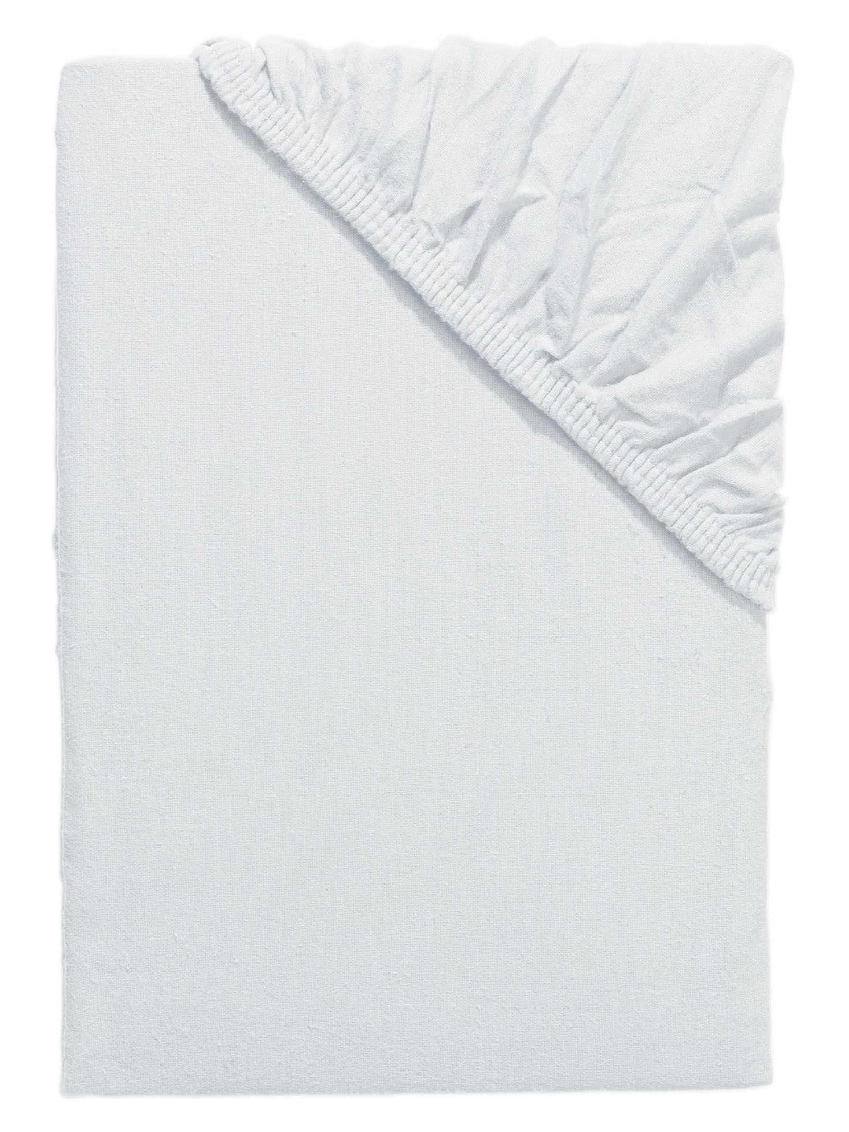 Arosa Flanell-Spannbetttuch, Weiss