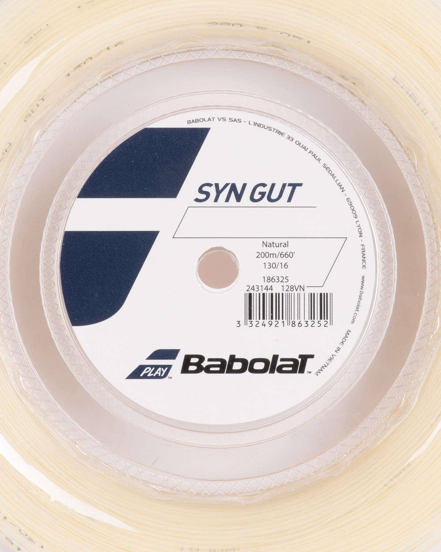 Babolat Natural Syn Gut Tennis String 200m 243144-128VN