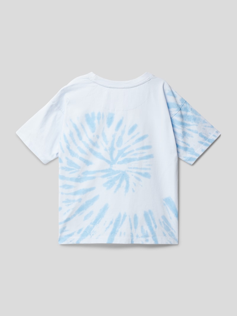 T-Shirt mit Label-Print in hellblau