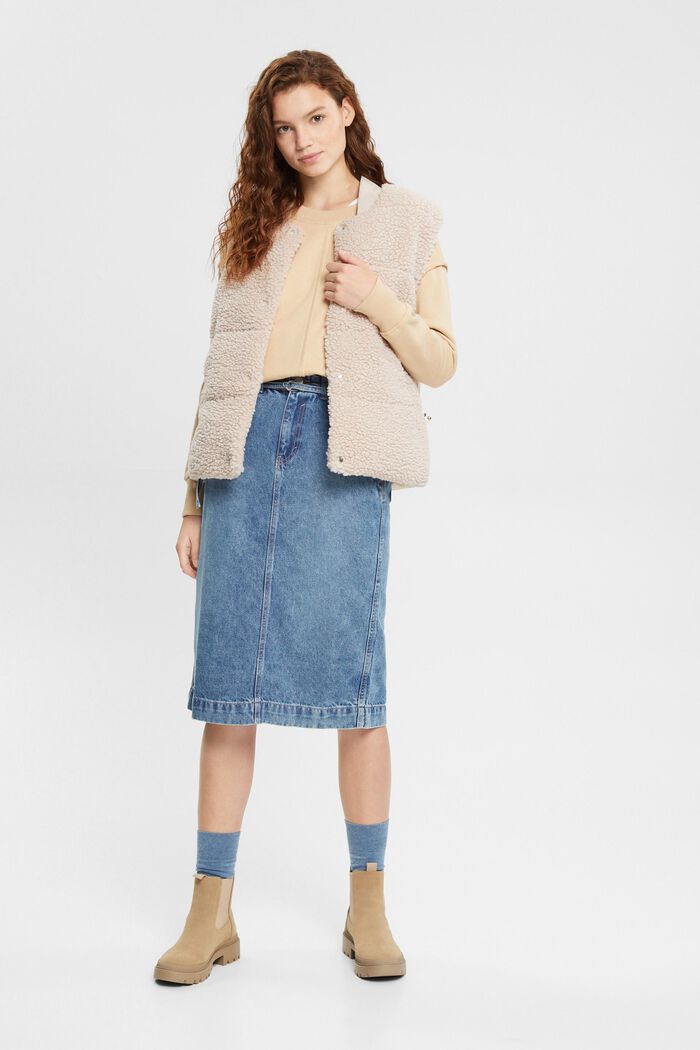 Jeansrock mit Paperbag-Bund