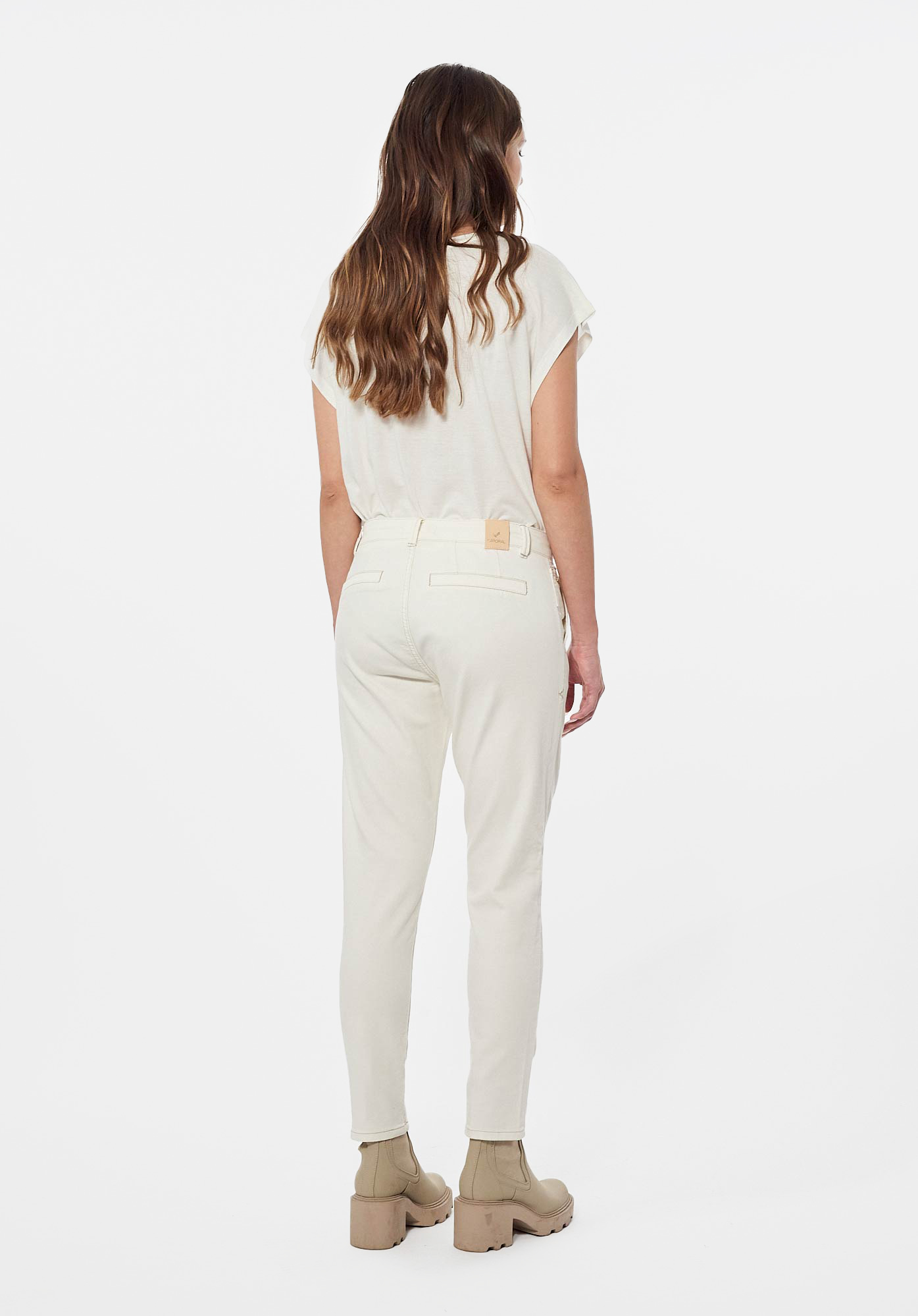 VIWIX  Jean blanc boy slim Femme