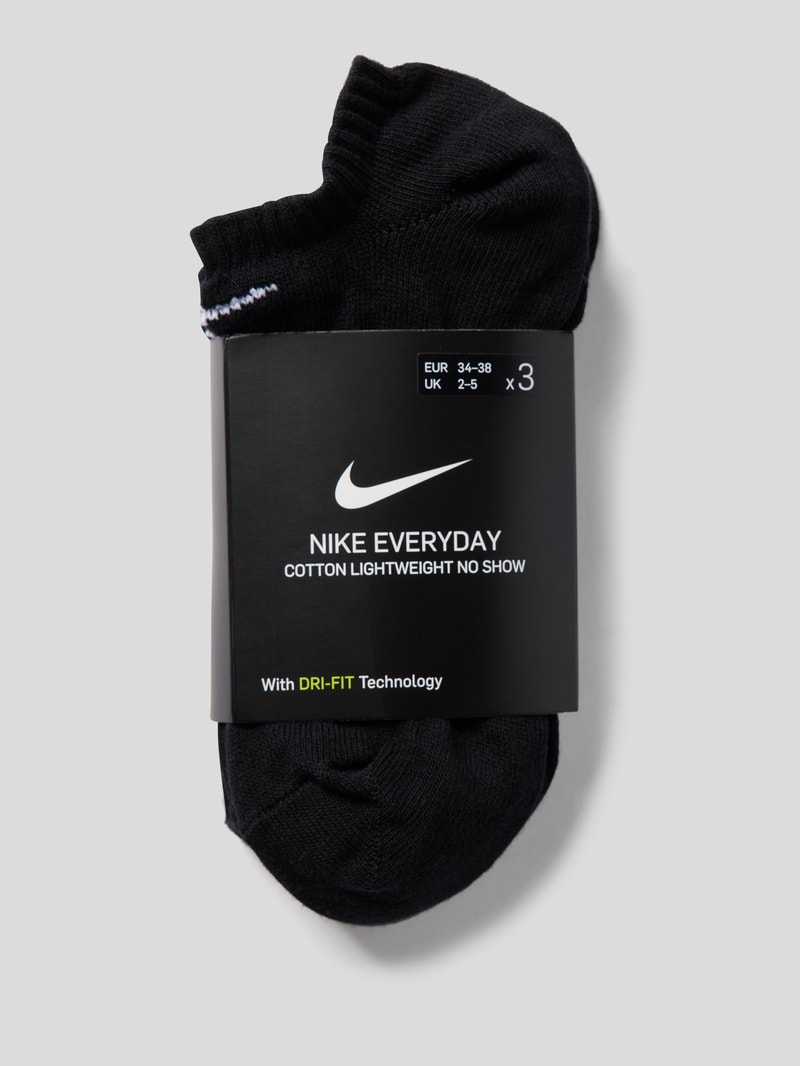 Sneakersocken im 3er-Pack in schwarz