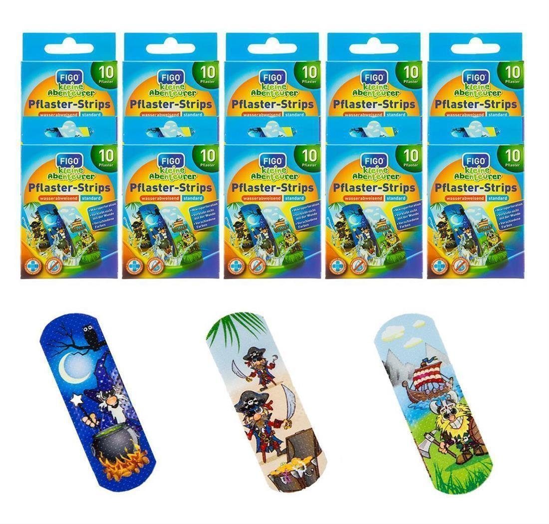FIGO Fixierpflaster 100 Kunterbunte Kinderpflaster Pflaster Kinder Wundpflaster Kunterbunt