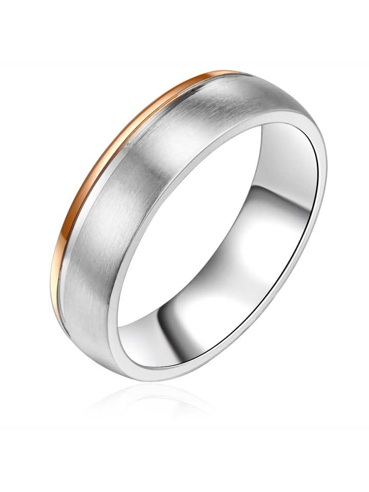 Trilani Ring Edelstahl bi-Color in silber günstig kaufen