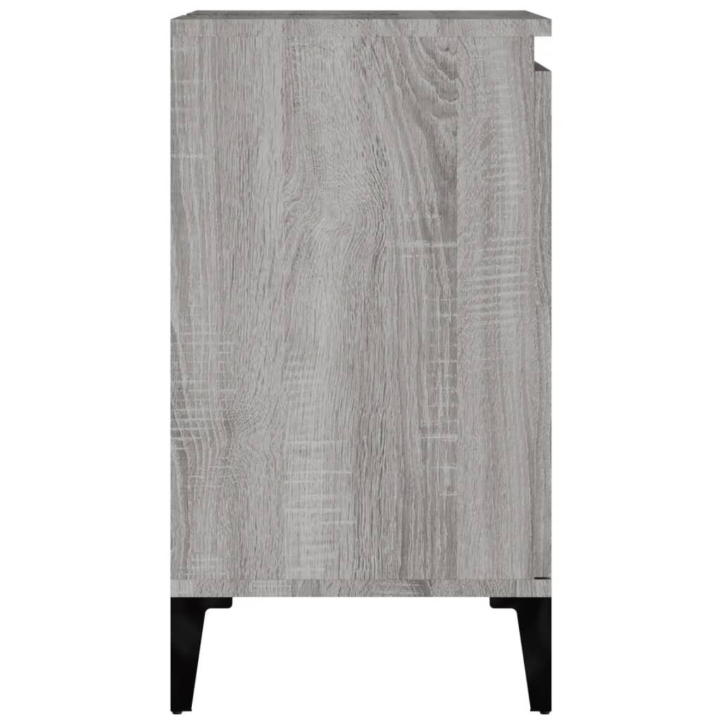 vidaXL Badezimmerspiegelschrank Waschbeckenunterschrank Grau Sonoma 58x33x60 cm Holzwerkstoff (1-St)