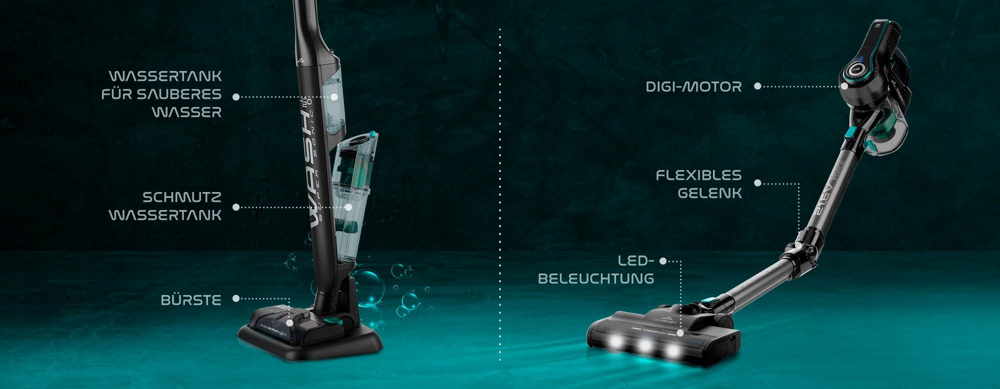 eta Nass-Trocken-Sauger SUPERSONIC WASH H²O ETA523190000, 800 W, beutellos