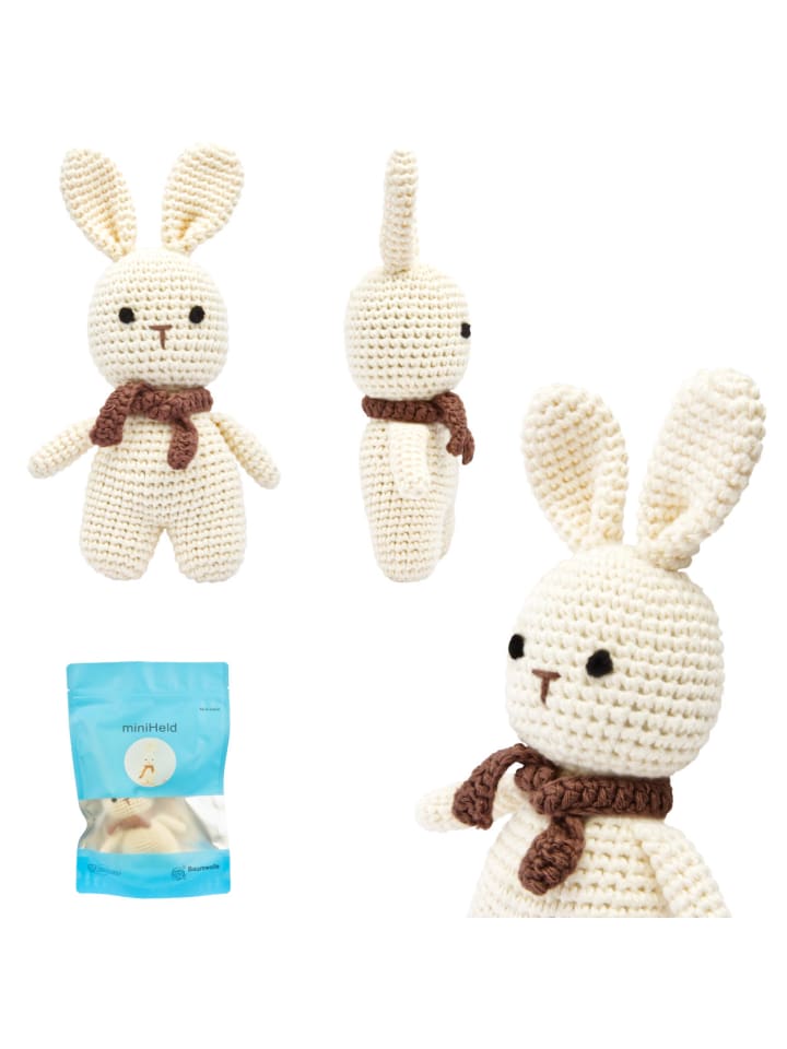miniHeld Handgestrickter Hase gehäkelt aus Baumwolle Spielzeug 18 cm 0 Monate günstig kaufen onesize