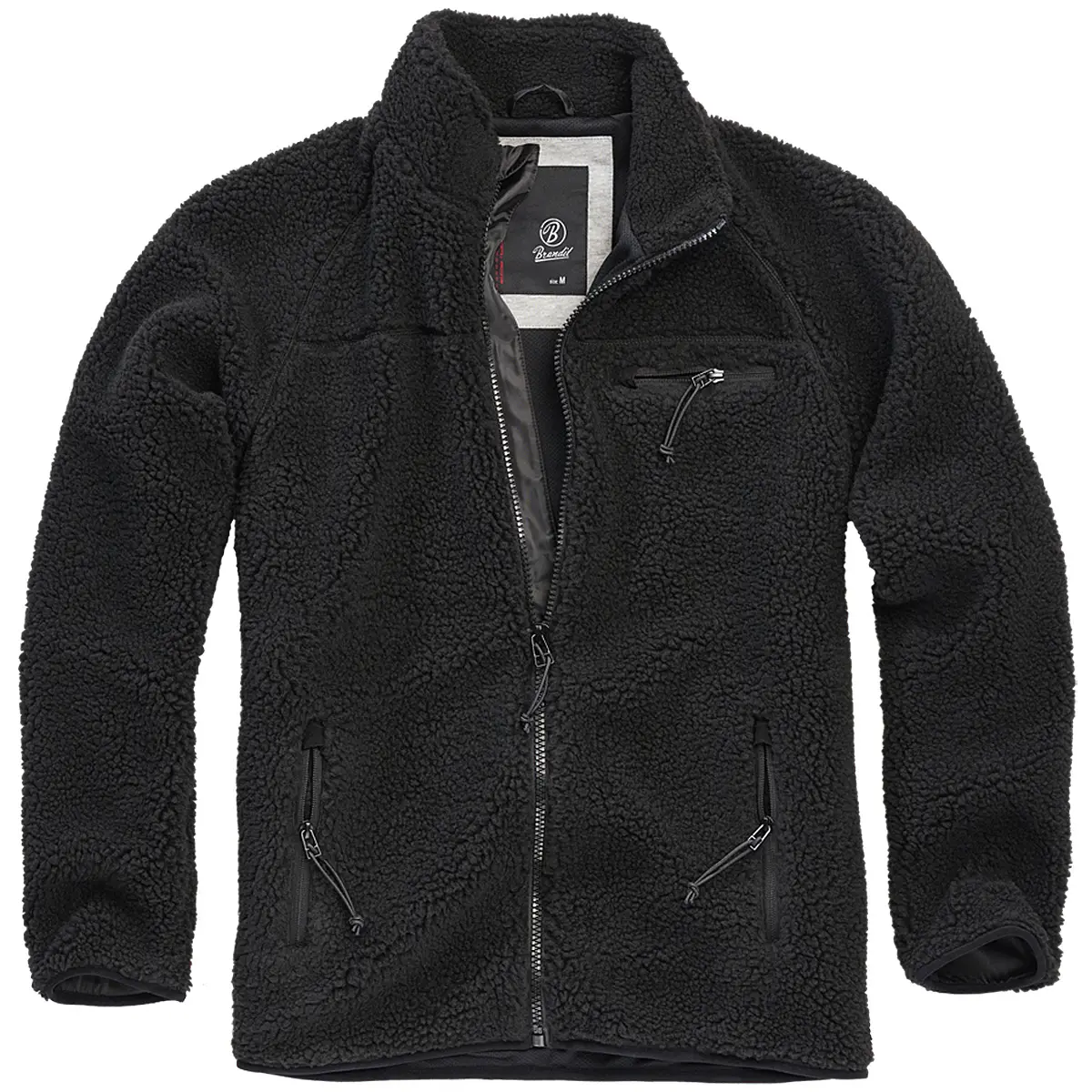 Teddyfleece Jacke schwarz