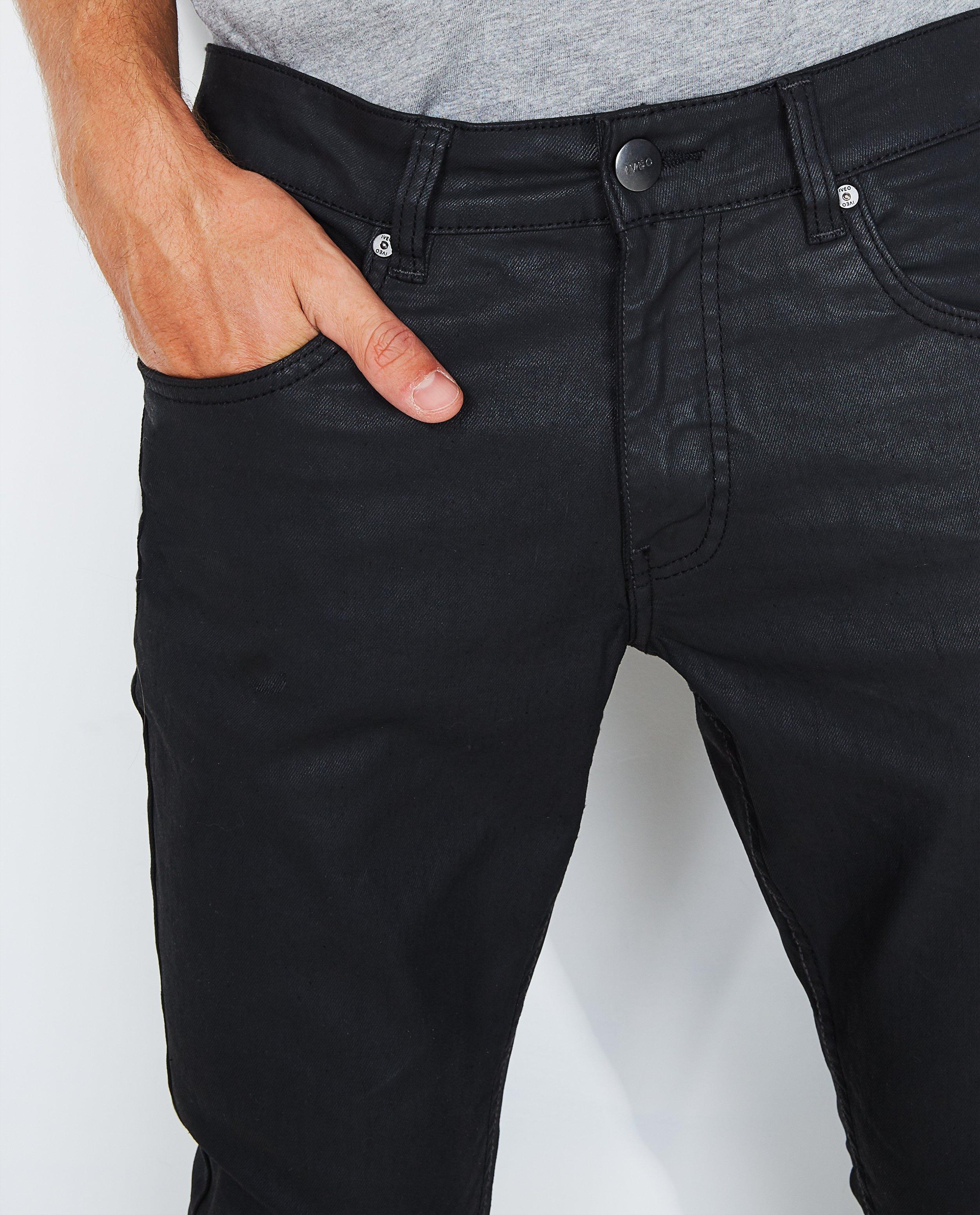 Blugi Iveo Black slim fit negri