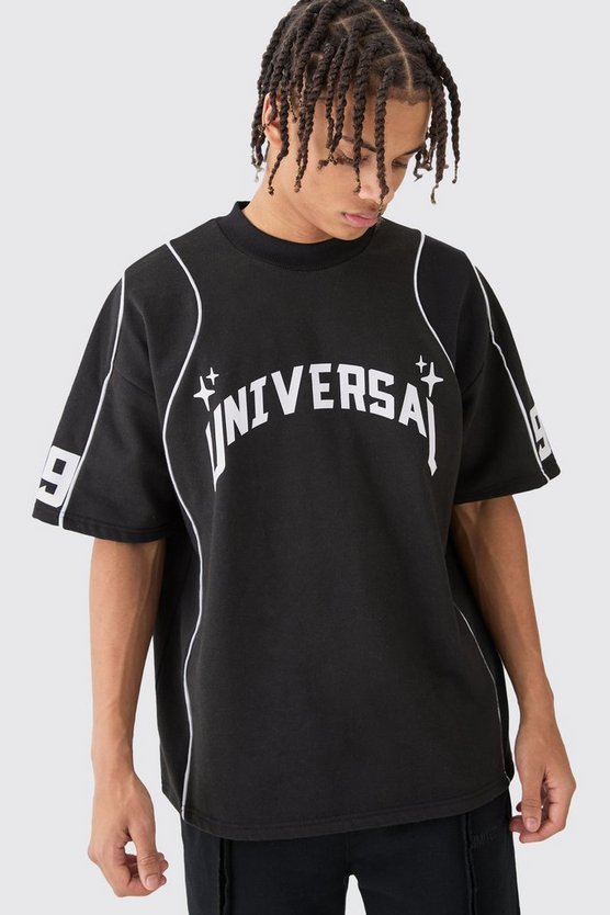 Oversize T-Shirt mit Universal-Print