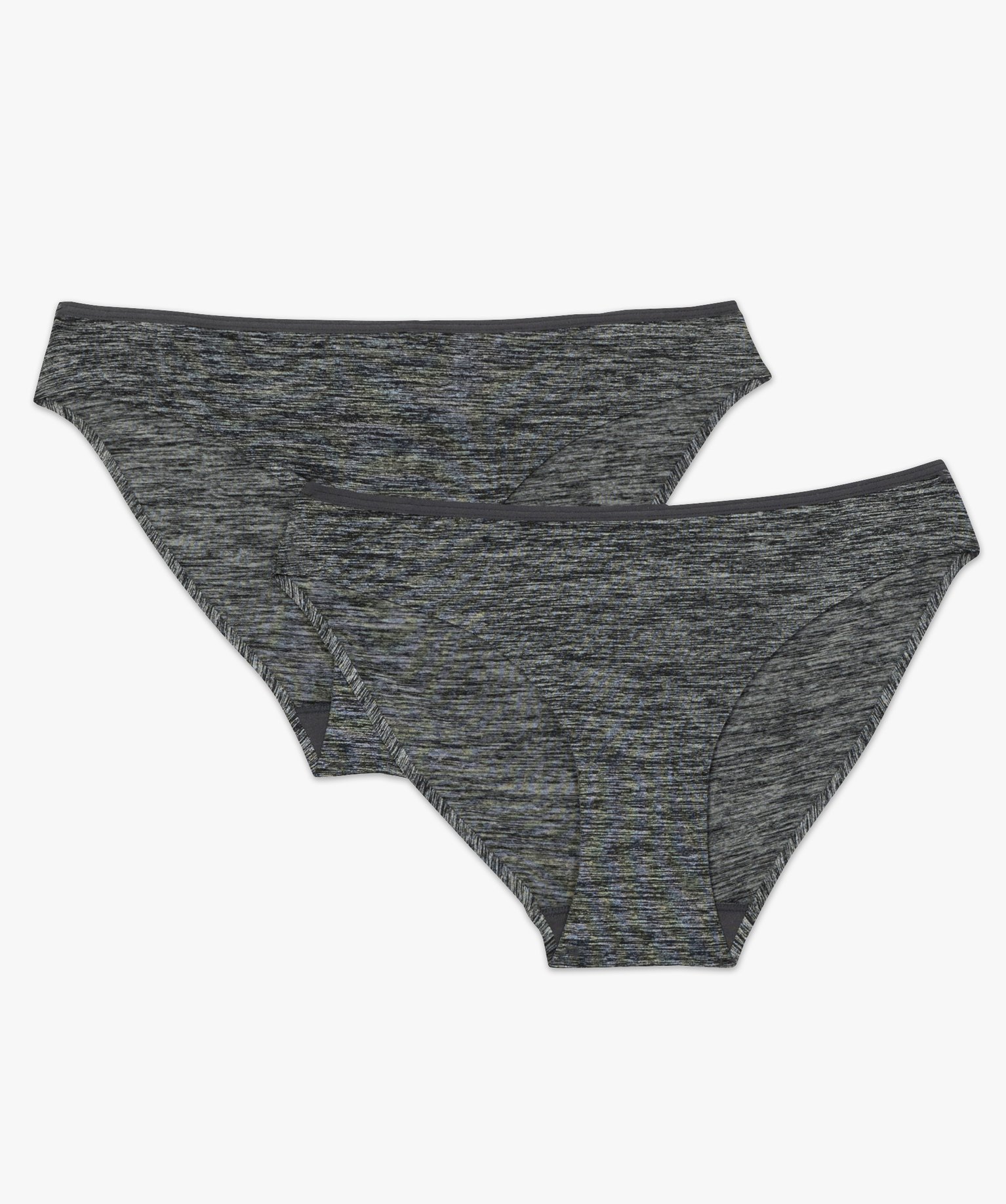 Culottes femme unies en microfibre (lot de 2) gris | GEMO
