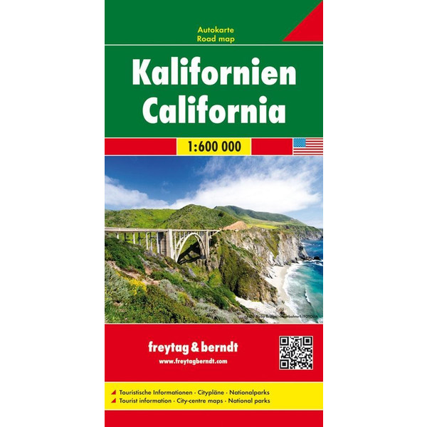 Kalifornien, Autokarte 1:600.000 - Straßenkarte