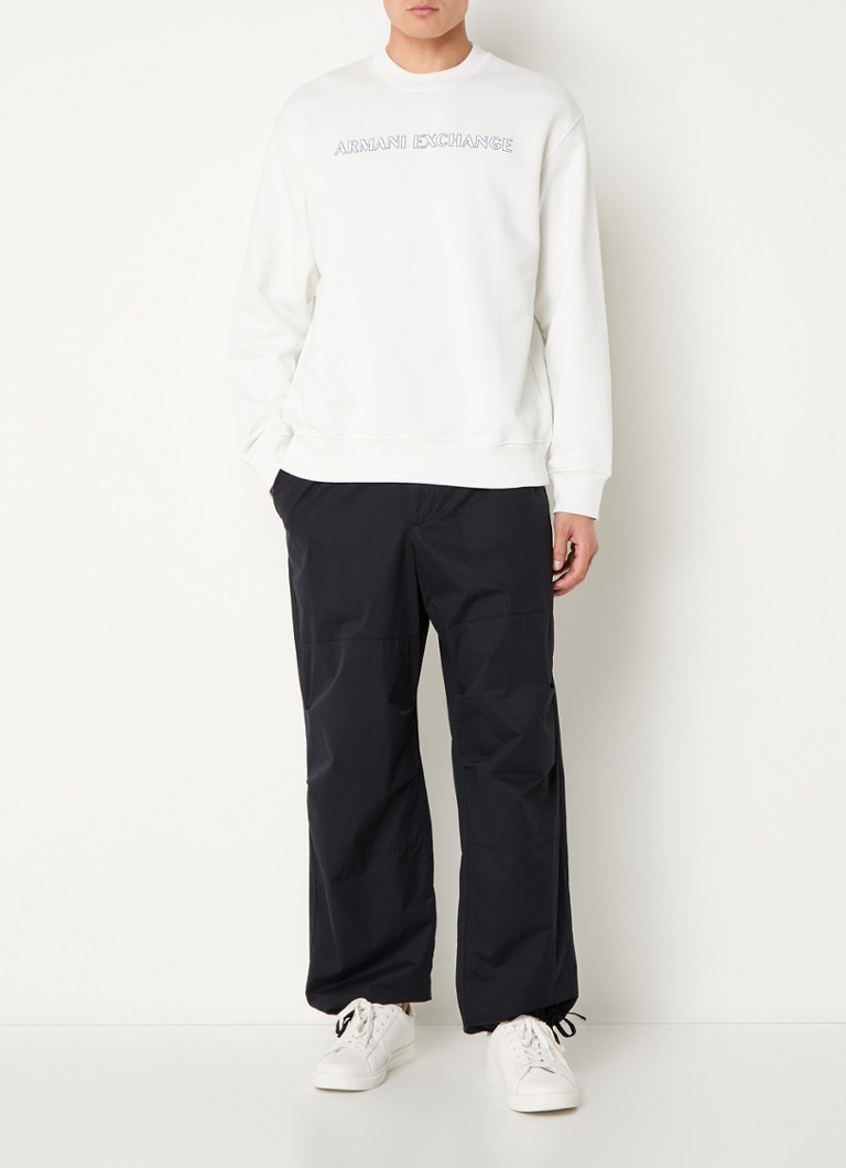 Maglione Armani Exchange con logo stampato floccato