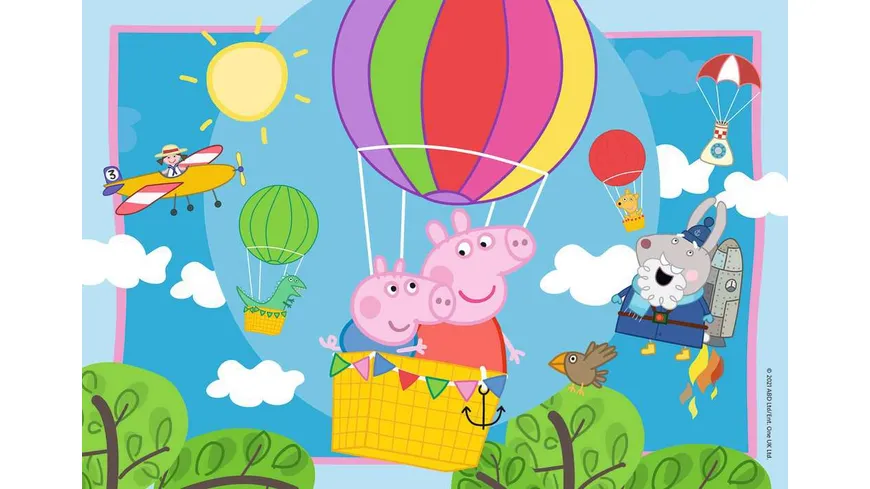 Ravensburger Puzzle - Peppas Abenteuer - 2x12 Teile Peppa Pig Puzzle für Kinder ab 3 Jahren