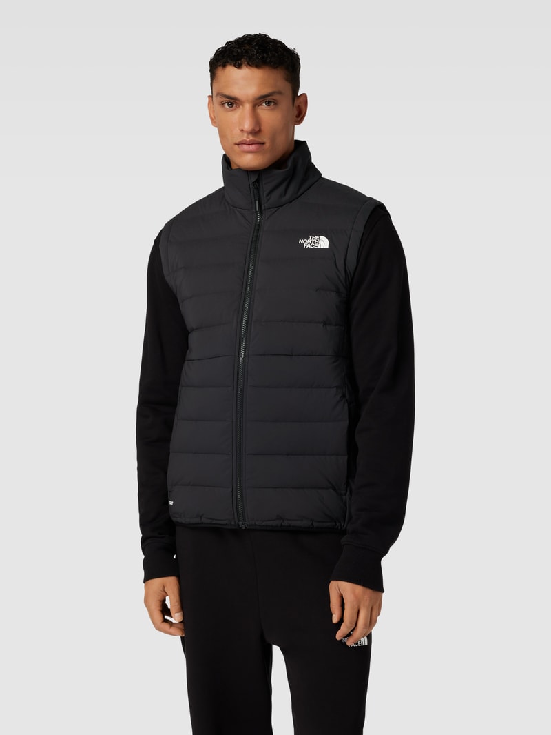 Steppweste mit Label-Detail Modell 'BELLEVIEW' in schwarz