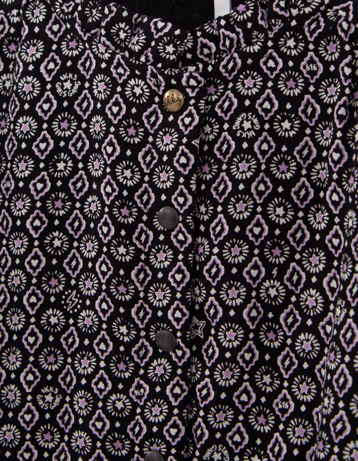 Combi longue noire imprimé rock Ecovero® bébé fille